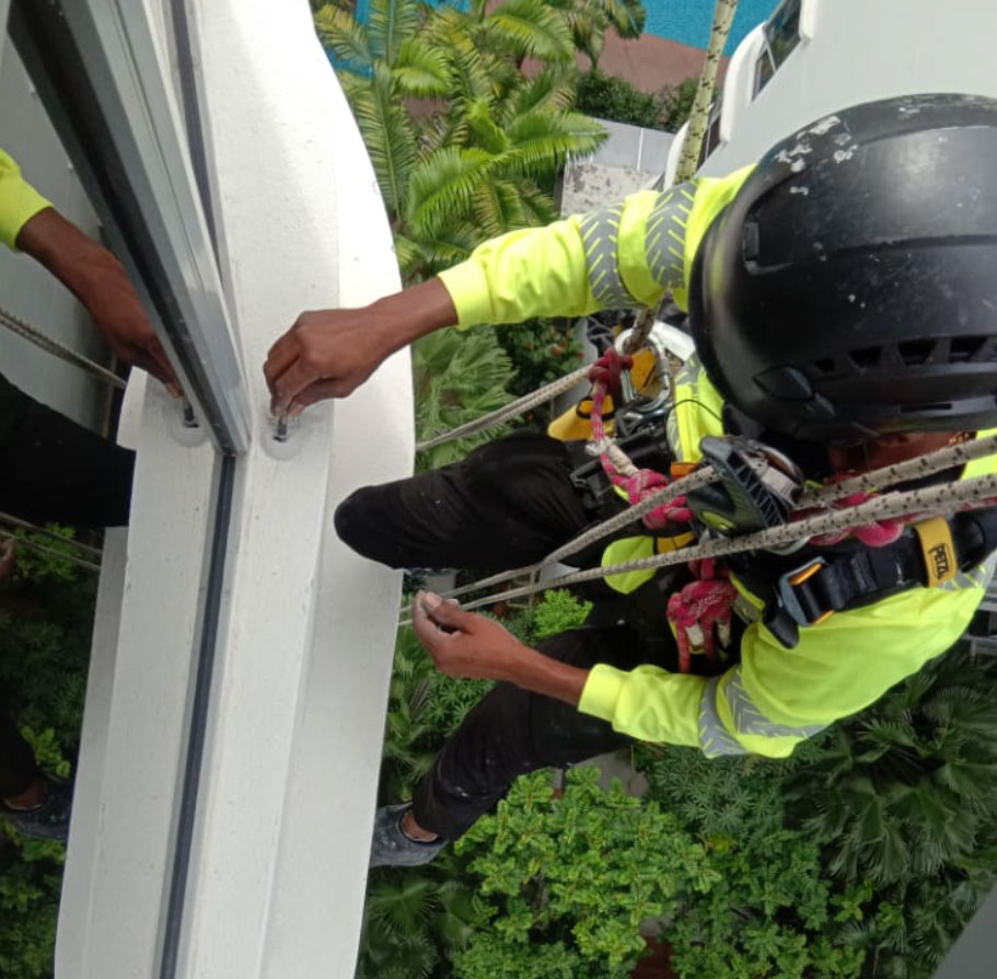 Rope Access Team of Allstar Waterproofing & Services